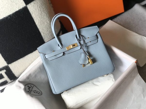 Hermes Birkin Blue Jean For Women Gold-Toned Hardware 11in/30cm