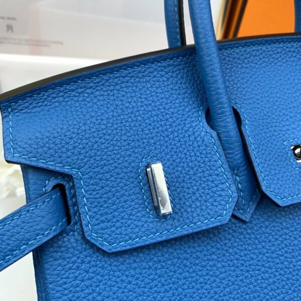 Hermes Birkin Nata Swift Blue For Women Silver Toned Hardware 10in/25cm