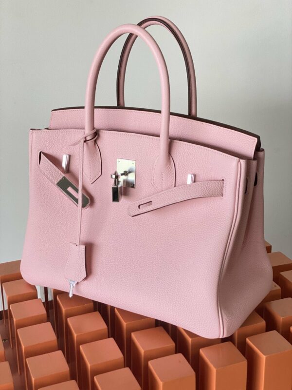 Hermes Birkin Nata Swift Pink For Women Silver Toned Hardware 11.8in/30cm