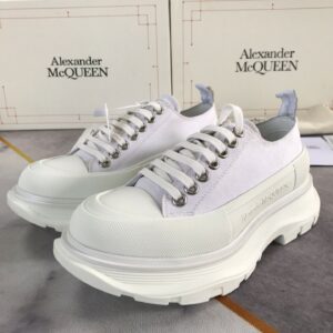 Alexander McQueen Tread Slick Lace Up Cotton White For Men 604257W4MV29000