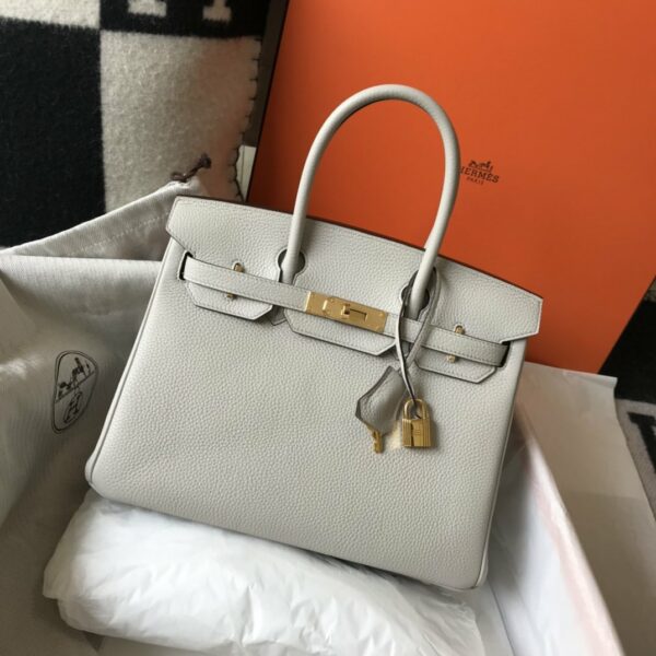 Hermes Birkin White For Women Gold-Toned Hardware 11in/30cm