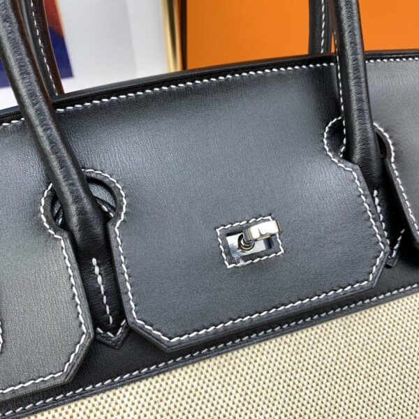 Hermes Birkin Nata Swift BiColor For Women Silver Toned Hardware 11.8in/30cm