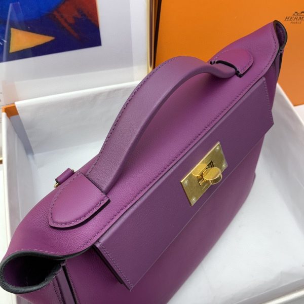 Hermes 24/24 Clemence Swift Purple For Women, Women’s Handbags, Shoulder Bags 11.4in/29cm