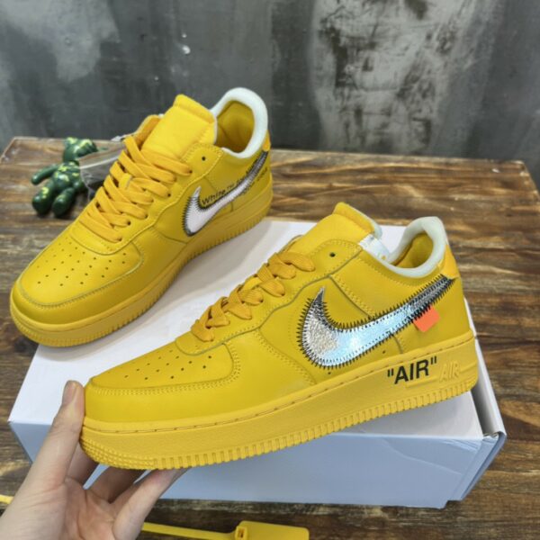 NK Off White x Yellow AR.FRC 1 Low “University Gold” For Men DD1876