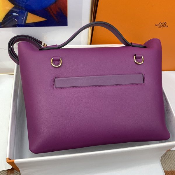 Hermes 24/24 Clemence Swift Purple For Women, Women’s Handbags, Shoulder Bags 11.4in/29cm