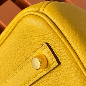 Hermes Birkin Nata Swift Yellow For Women Gold Toned Hardware 10in/25cm