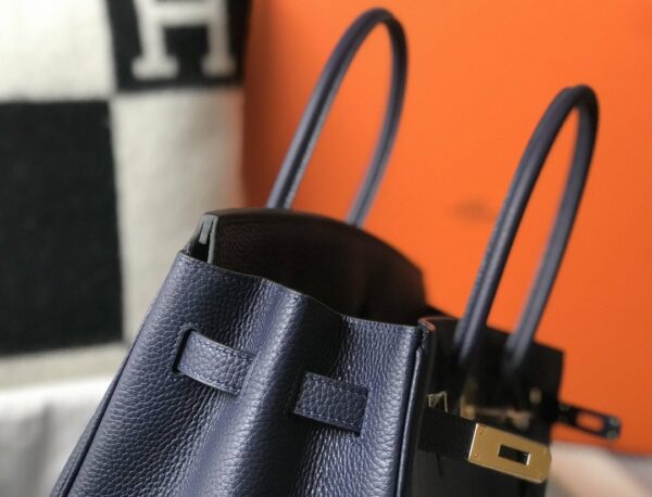 Hermes Birkin Dark Blue For Women Gold-Toned Hardware 11in/30cm