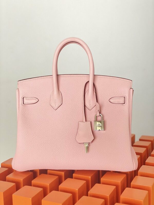 Hermes Birkin Nata Swift Pink For Women Silver Toned Hardware 10in/25cm