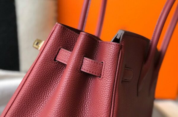 Hermes Birkin Garnet Red Clemence With Gold Hardware Bag For Women, Women’s Handbags, Shoulder Bags 30cm/12in