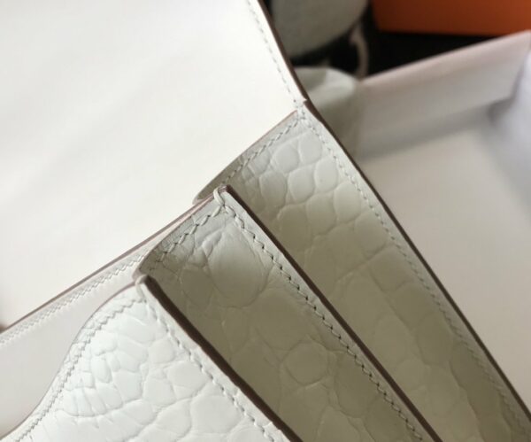 Hermes Constance 23 Pattern Crocodile White For Women, Women’s Handbags, Shoulder Bag 9in/23cm