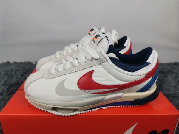 NIKE X SACAI Zoom Cortez SP ‘White Red’ For Men DQ0581-100