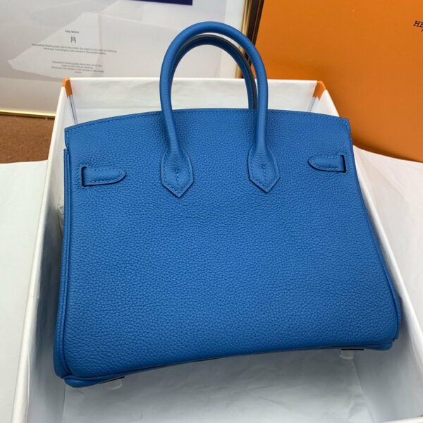 Hermes Birkin Nata Swift Blue For Women Silver Toned Hardware 10in/25cm