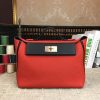 Hermes 24/24 Clemence Swift Red Silver Hardware For Women, Women’s Handbags, Shoulder Bags 11.4in/29cm