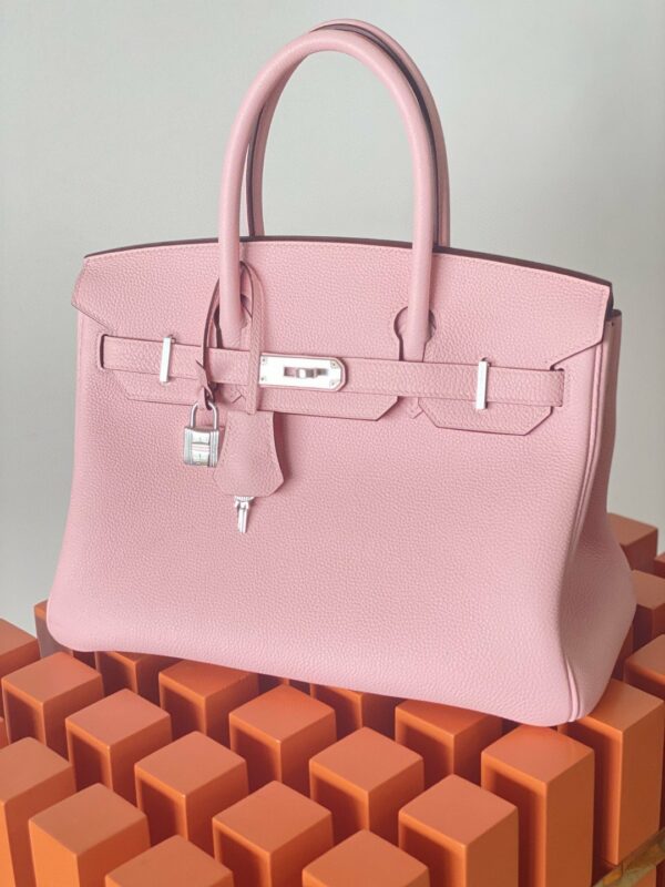 Hermes Birkin Nata Swift Pink For Women Silver Toned Hardware 11.8in/30cm