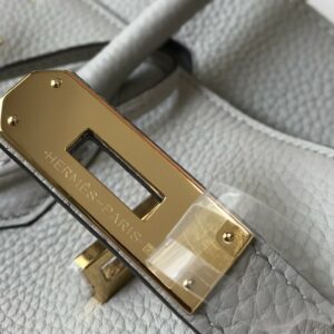 Hermes Birkin White For Women Gold-Toned Hardware 11in/30cm