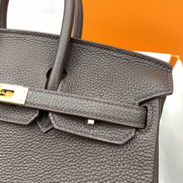 Hermes Birkin Nata Swift Dark Brown For Women Gold Toned Hardware 10in/25cm