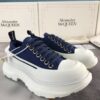 Alexander McQueen Tread Slick Lace Up Cotton Blue For Men