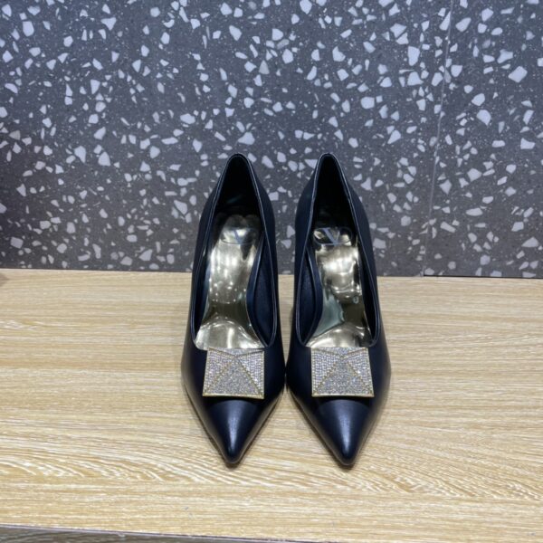 Valentino Garavani One Stud Pump With Maxi Stud Crystals Black For Women WS0FH8XIC_EDM