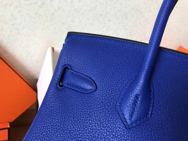 Hermes Birkin Electric Blue 7T For Women Gold Toned Hardware 11.8in/30cm