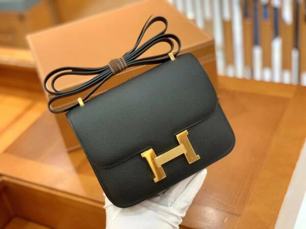 Hermes Constance 23 Epsom Black For Women, Women’s Handbags, Shoulder Bags 9in/23cm