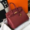 Hermes Birkin Garnet Red Clemence With Gold Hardware Bag For Women, Women’s Handbags, Shoulder Bags 30cm/12in