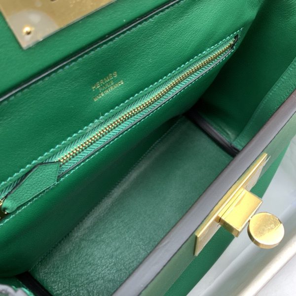 Hermes 24/24 Mini Evercolor Swift Green For Women, Women’s Handbags, Shoulder Bag 8.2in/21cm