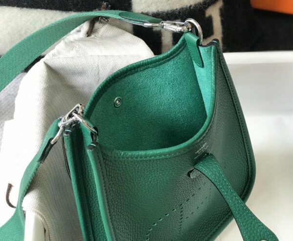 Hermes Evelyne 16 Amazone Bag Green With Silver-Toned Hardware For Women, Women’s Shoulder And Crossbody Bags 6.3in/16cm