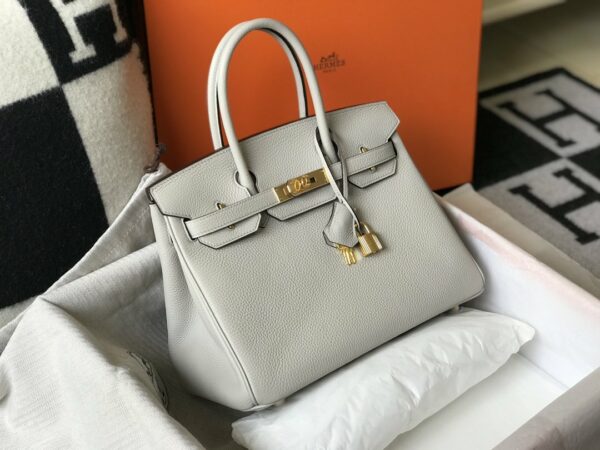 Hermes Birkin White For Women Gold-Toned Hardware 11in/30cm