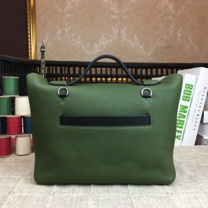 Hermes 24/24 Clemence Swift Green Silver Hardware For Women, Women’s Handbags, Shoulder Bags 11.4in/29cm