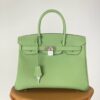 Hermes Birkin Nata Swift Green For Women Silver Toned Hardware 10in/25cm