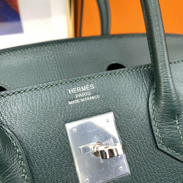 Hermes Birkin Nata Swift Dark Blue For Women Silver Toned Hardware 11.8in/30cm