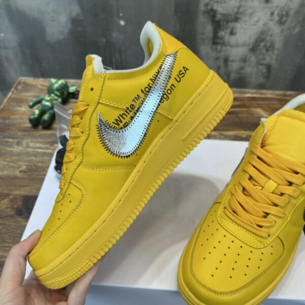 NK Off White x Yellow AR.FRC 1 Low “University Gold” For Men DD1876