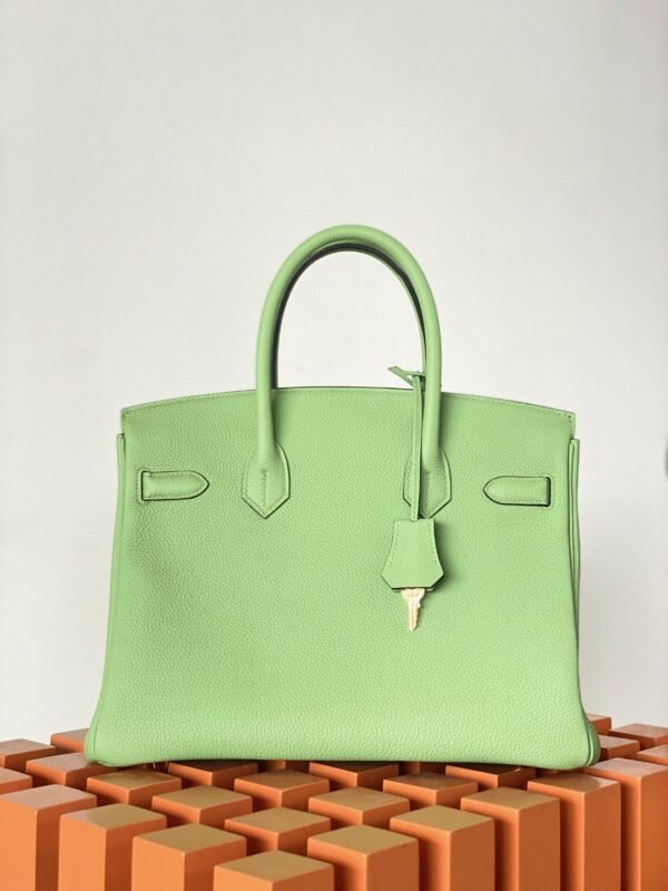 Hermes Birkin Nata Swift Green For Women Gold Toned Hardware 10in/25cm