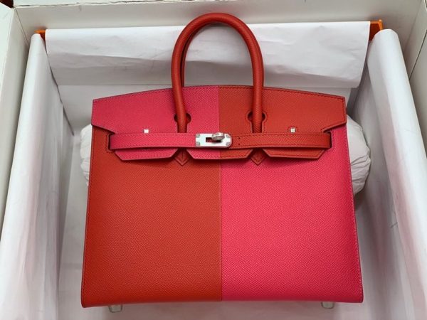 Hermes Birkin Bi Color Custom For Women Silver Toned Hardware 11in/30cm