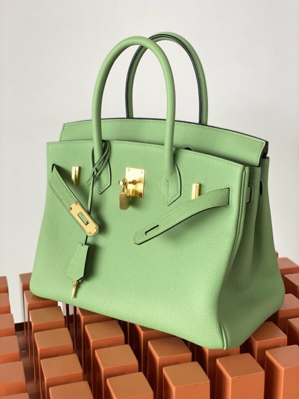 Hermes Birkin Nata Swift Green For Women Gold Toned Hardware 10in/25cm