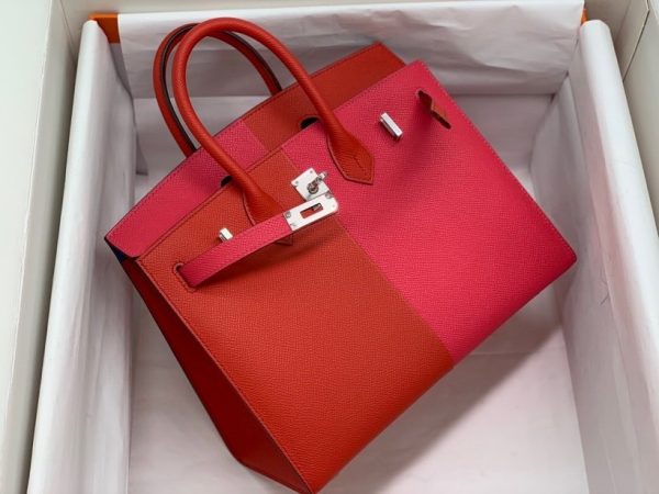 Hermes Birkin Bi Color Custom For Women Silver Toned Hardware 11in/30cm