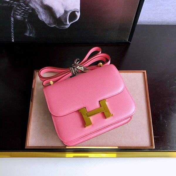 Hermes Constance 23 Epsom Pink For Women, Women’s Handbags, Shoulder Bags 9in/23cm