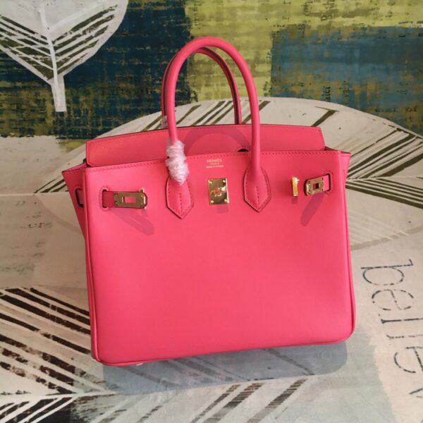 Hermes Birkin Dark Pink For Women Gold Toned Hardware 9.8in/25cm