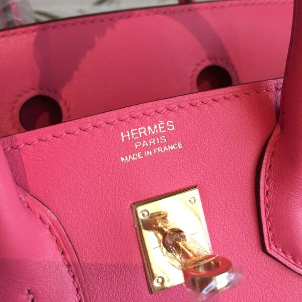 Hermes Birkin Dark Pink For Women Gold Toned Hardware 9.8in/25cm