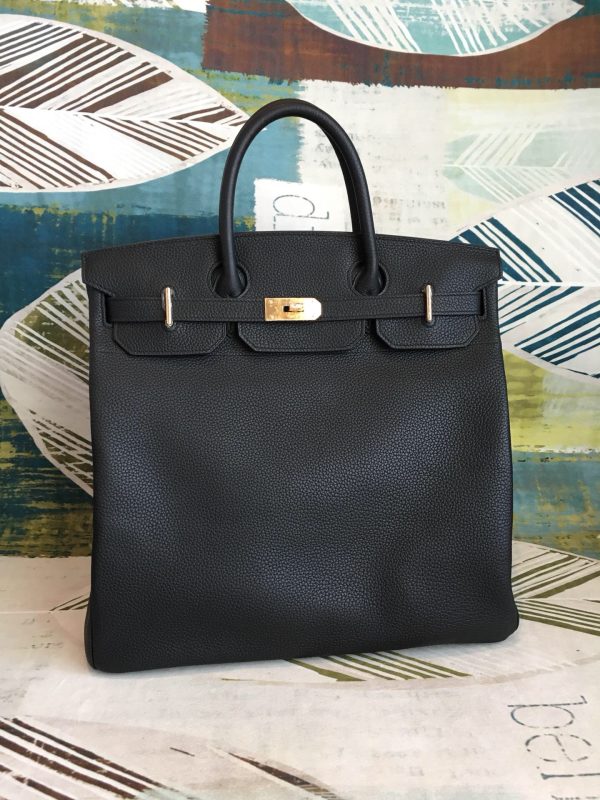 Hermes Birkin Black  For Women Gold Toned Hardware 16.5in/42cm