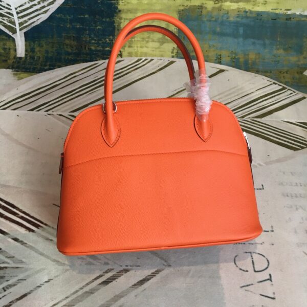 Hermes Bolide Bag Orange For Women Silver Toned Hardware 12.6in/32cm