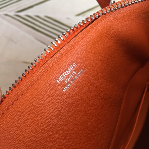 Hermes Bolide Bag Orange For Women Silver Toned Hardware 12.6in/32cm