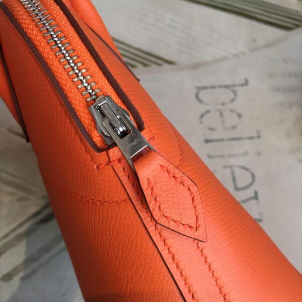 Hermes Bolide Bag Orange For Women Silver Toned Hardware 12.6in/32cm