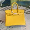 Hermes Birkin Yellow For Women Silver Toned Hardware 9.8in/25cm