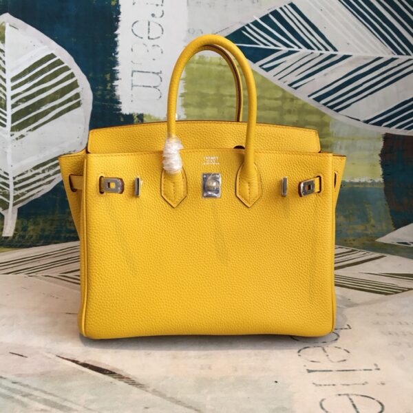 Hermes Birkin Yellow For Women Silver Toned Hardware 9.8in/25cm