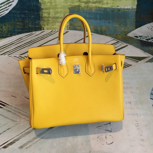 Hermes Birkin Yellow For Women Silver Toned Hardware 9.8in/25cm