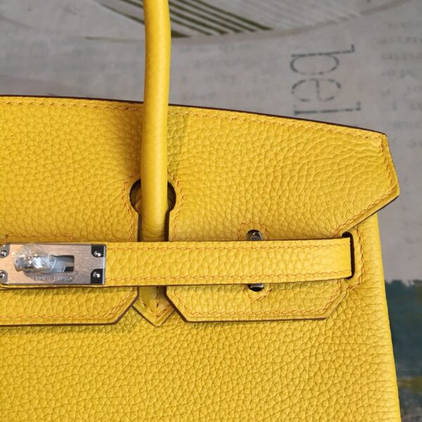 Hermes Birkin Yellow For Women Silver Toned Hardware 9.8in/25cm