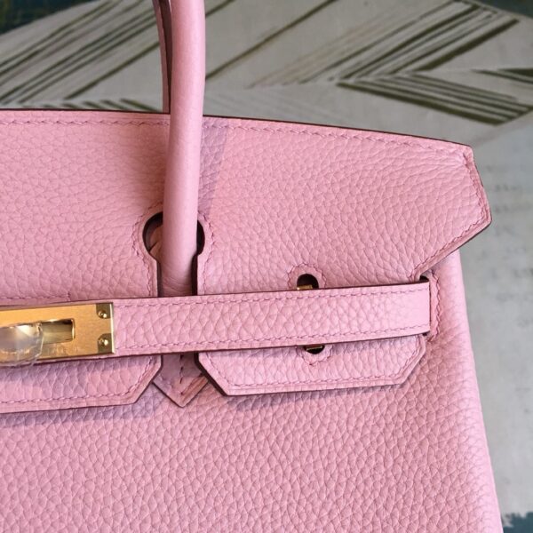 Hermes Birkin Light Pink For Women Gold Toned Hardware 9.8in/25cm