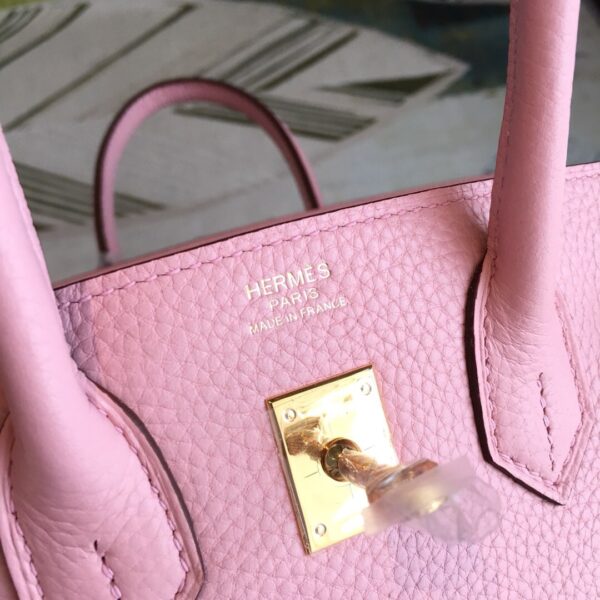 Hermes Birkin Light Pink For Women Gold Toned Hardware 9.8in/25cm