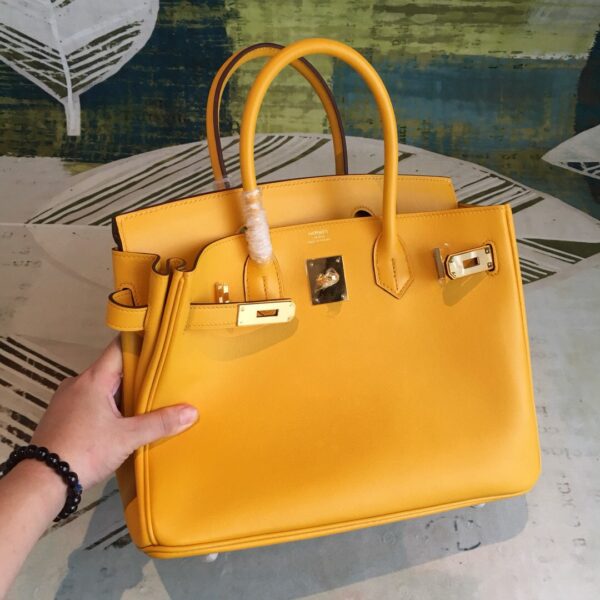 Hermes Birkin Yellow For Women Gold Toned Hardware 11in/30cm